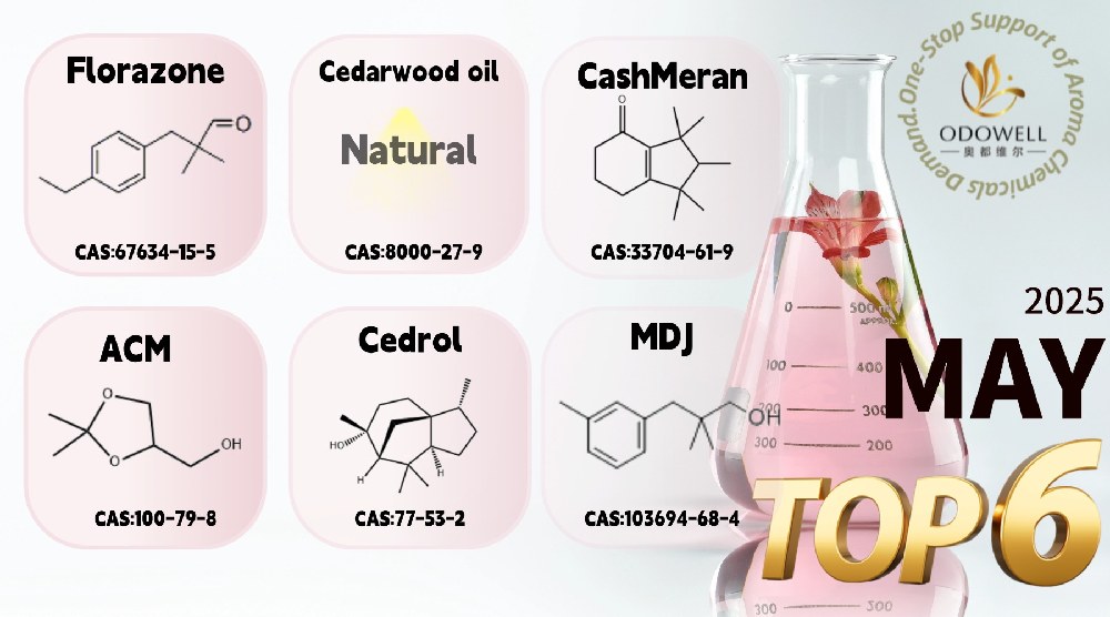 Odowell anuncia los 6 ingredientes de aroma más vendidos para mayo de 2025